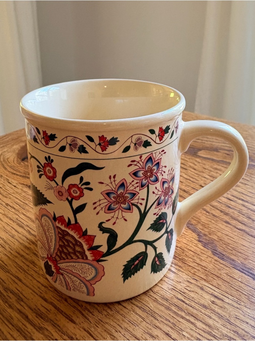 Potpourri Press- Greensboro, NC- Made in Japan cream Floral Coffee Mug